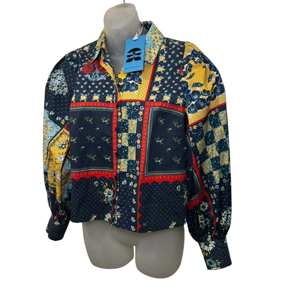 New $345 Hunter Bell Everett Patchwork Cotton Pop… - image 4